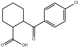 TRANS-2-(4-CHLOROBENZOYL)CYCLOHEXANE-1-CARBOXYLIC ACID 结构式