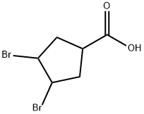 3,4-Dibromocyclopentane-1-carboxylic acid 结构式