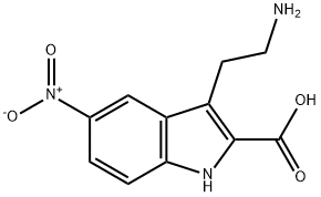 3-(2-AMINO-ETHYL)-5-NITRO-1H-INDOLE-2-CARBOXYLIC ACID 结构式