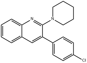 3-(4-Chlorophenyl)-2-piperidinoquinoline 结构式