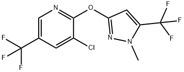 3-CHLORO-2-([1-METHYL-5-(TRIFLUOROMETHYL)-1H-PYRAZOL-3-YL]OXY)-5-(TRIFLUOROMETHYL)PYRIDINE 结构式