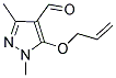 5-(ALLYLOXY)-1,3-DIMETHYL-1H-PYRAZOLE-4-CARBALDEHYDE 结构式