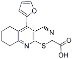 ([3-CYANO-4-(2-FURYL)-5,6,7,8-TETRAHYDROQUINOLIN-2-YL]THIO)ACETIC ACID 结构式