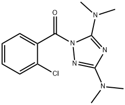 [3,5-BIS(DIMETHYLAMINO)-1H-1,2,4-TRIAZOL-1-YL](2-CHLOROPHENYL)METHANONE 结构式