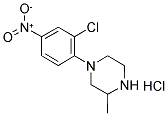 1-(2-CHLORO-4-NITROPHENYL)-3-METHYLPIPERAZINE HYDROCHLORIDE 结构式