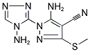 5-AMINO-1-(4-AMINO-4H-1,2,4-TRIAZOL-3-YL)-3-(METHYLTHIO)-1H-PYRAZOLE-4-CARBONITRILE 结构式