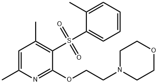 4,6-DIMETHYL-2-(2-MORPHOLINOETHOXY)-3-PYRIDINYL 2-METHYLPHENYL SULFONE 结构式