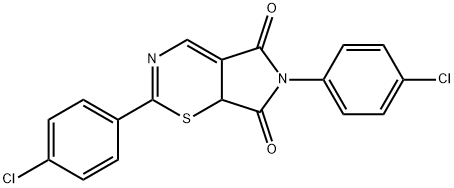 2,6-BIS(4-CHLOROPHENYL)PYRROLO[3,4-E][1,3]THIAZINE-5,7(6H,7AH)-DIONE 结构式