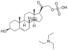 5-PREGNEN-3-BETA, 21-DIOL-20-ONE 21-SULPHATE TRIETHYL AMMONIUM SALT 结构式