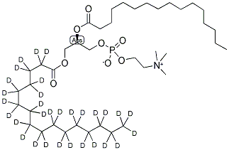 1-PALMITOYL(D31)-2-PALMITOYL-SN-GLYCERO-3-PHOSPHOCHOLINE 结构式