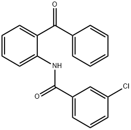 N-(2-苯甲酰基苯基)-3-氯苯甲酰胺 结构式