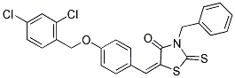 3-Benzyl-5-((4-[(2,4-dichlorobenzyl)oxy]phenyl)methylene)-2-thioxo-1,3-thiazolan-4-one 结构式