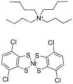 TETRABUTYLAMMONIUM BIS(3,6-DICHLORO-1,2-BENZENEDITHIOLATO)NICKELATE 结构式