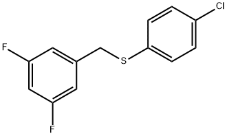 (4-氯苯基)(3,5-二氟苄基)硫烷 结构式