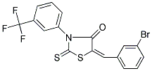 (5E)-5-(3-BROMOBENZYLIDENE)-2-THIOXO-3-[3-(TRIFLUOROMETHYL)PHENYL]-1,3-THIAZOLIDIN-4-ONE 结构式