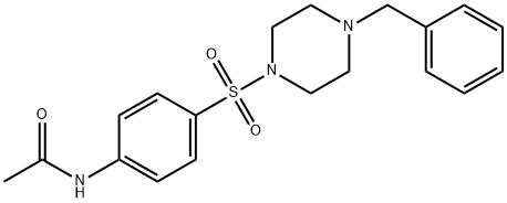 N-(4-((4-BENZYLPIPERAZINYL)SULFONYL)PHENYL)ETHANAMIDE 结构式