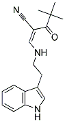 2-(2,2-DIMETHYLPROPANOYL)-3-[(2-INDOL-3-YLETHYL)AMINO]PROP-2-ENENITRILE 结构式