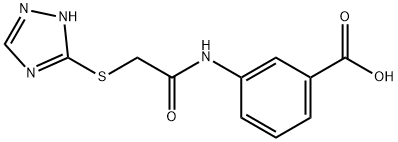 3-[2-(2 H-[1,2,4]TRIAZOL-3-YLSULFANYL)-ACETYLAMINO]-BENZOIC ACID 结构式