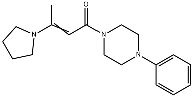 1-(4-PHENYLPIPERAZINO)-3-(1-PYRROLIDINYL)-2-BUTEN-1-ONE 结构式