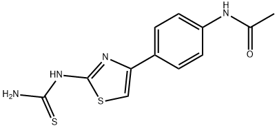 N-(4-(4-((AMINOTHIOXOMETHYL)AMINO)-3,5-THIAZOLYL)PHENYL)ETHANAMIDE 结构式