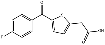 2-[5-(4-FLUOROBENZOYL)-2-THIENYL]ACETIC ACID 结构式