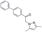 1-(4-PHENYLPHENACYL)-3,5-DIMETHYLPYRAZOLE 结构式