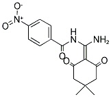 N-[AMINO(4,4-DIMETHYL-2,6-DIOXOCYCLOHEXYLIDENE)METHYL]-4-NITROBENZAMIDE 结构式