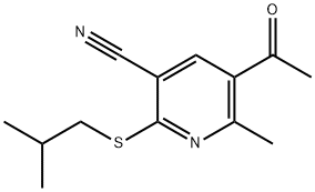 5-Acetyl-2-(isobutylsulfanyl)-6-methylnicotinonitrile 结构式