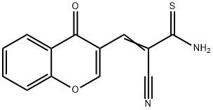 (E)-2-CYANO-3-(4-OXO-4H-CHROMEN-3-YL)-2-PROPENETHIOAMIDE 结构式