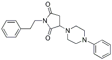 1-PHENETHYL-3-(4-PHENYLPIPERAZIN-1-YL)PYRROLIDINE-2,5-DIONE 结构式