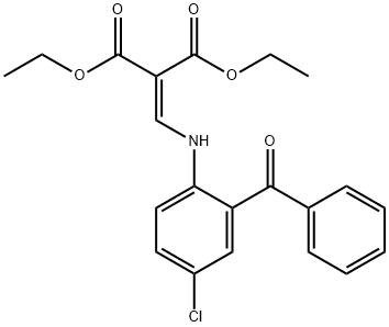 DIETHYL 2-[(2-BENZOYL-4-CHLOROANILINO)METHYLENE]MALONATE 结构式
