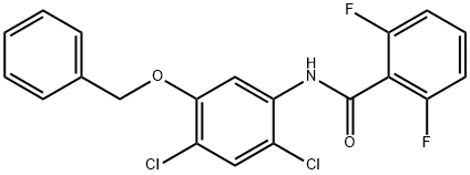 N-[5-(BENZYLOXY)-2,4-DICHLOROPHENYL]-2,6-DIFLUOROBENZENECARBOXAMIDE 结构式