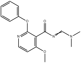 N-[(DIMETHYLAMINO)METHYLENE]-4-METHOXY-2-PHENOXYNICOTINAMIDE 结构式