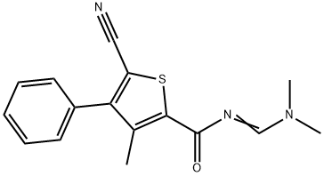 5-CYANO-N-[(DIMETHYLAMINO)METHYLENE]-3-METHYL-4-PHENYL-2-THIOPHENECARBOXAMIDE 结构式