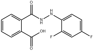 2-([2-(2,4-DIFLUOROPHENYL)HYDRAZINO]CARBONYL)BENZENECARBOXYLIC ACID 结构式