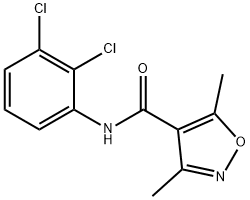 N-(2,3-DICHLOROPHENYL)-3,5-DIMETHYL-4-ISOXAZOLECARBOXAMIDE 结构式