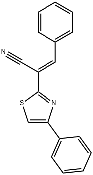 3-PHENYL-2-(4-PHENYL-1,3-THIAZOL-2-YL)ACRYLONITRILE 结构式