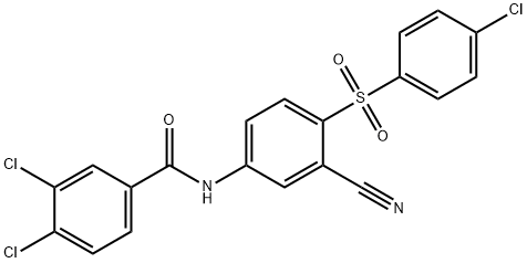 3,4-DICHLORO-N-(4-[(4-CHLOROPHENYL)SULFONYL]-3-CYANOPHENYL)BENZENECARBOXAMIDE 结构式