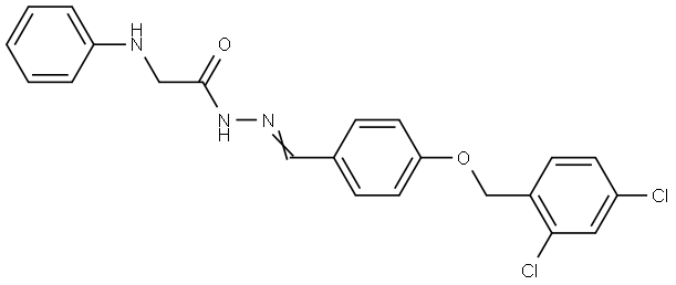 2-Anilino-N'-((4-[(2,4-dichlorobenzyl)oxy]phenyl)methylene)acetohydrazide 结构式