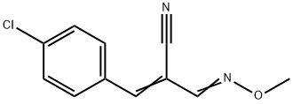 3-(4-CHLOROPHENYL)-2-[(METHOXYIMINO)METHYL]ACRYLONITRILE 结构式