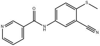 N-(3-氰基-4-(甲硫基)苯基)烟酰胺 结构式