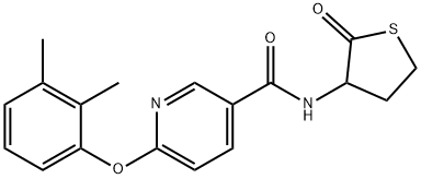 6-(2,3-DIMETHYLPHENOXY)-N-(2-OXOTETRAHYDRO-3-THIOPHENYL)NICOTINAMIDE 结构式