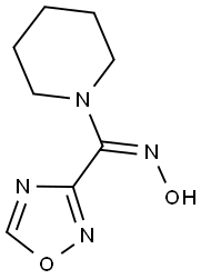 1-((Hydroxyimino)(1,2,4-oxadiazol-3-yl)methyl)piperidine 结构式