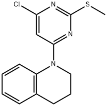 1-[6-CHLORO-2-(METHYLSULFANYL)-4-PYRIMIDINYL]-1,2,3,4-TETRAHYDROQUINOLINE 结构式