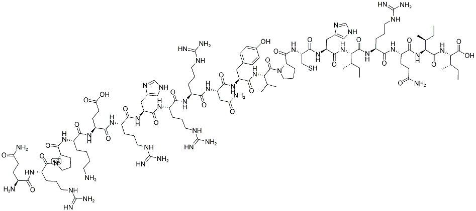 GLN-ARG-PRO-LYS-GLU-ARG-HIS-ARG-ARG-ASN-TYR-VAL-PRO-CYS-HIS-ILE-ARG-GLN-ILE-ILE 结构式