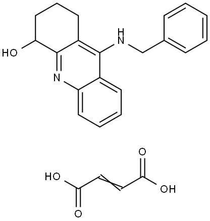 9-(BENZYLAMINO)-1,2,3,4-TETRAHYDROACRDIN-1-OL MALEATE 结构式
