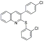 2-Chlorophenyl 3-(4-chlorophenyl)-2-quinolinyl sulfide 结构式