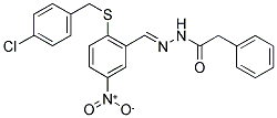 N'-((2-[(4-CHLOROBENZYL)SULFANYL]-5-NITROPHENYL)METHYLENE)-2-PHENYLACETOHYDRAZIDE 结构式