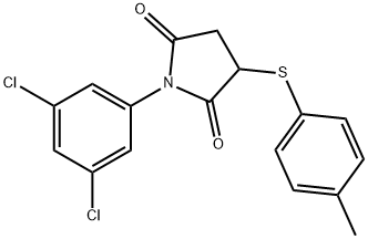 1-(3,5-DICHLOROPHENYL)-3-[(4-METHYLPHENYL)SULFANYL]DIHYDRO-1H-PYRROLE-2,5-DIONE 结构式