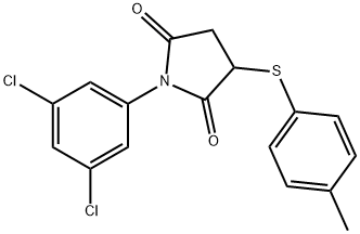 1-(3,5-Dichlorophenyl)-3-[(4-methylphenyl)sulfanyl]dihydro-1H-pyrrole-2,5-dione 结构式